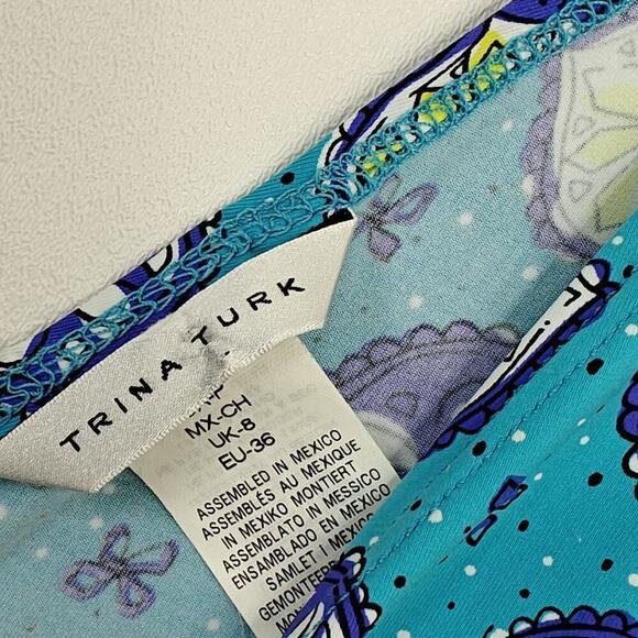 Trina Turk Corsica Caftan Tunic Swim Coverup Size Small Multicolored Boho Beach - Picture 9 of 12